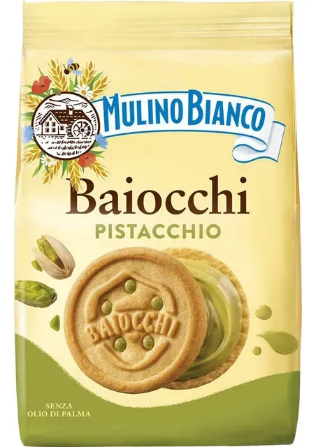 Biscuiti cu crema de fistic Mulino Bianco, 240 g