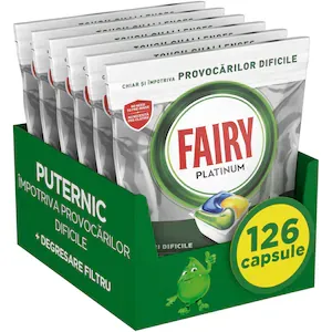 Detergent capsule automat pentru masina de spalat vase Fairy Platinum, 126 spalari