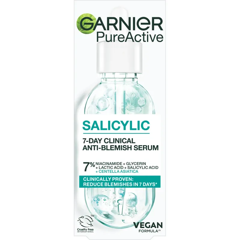 Serum anti-imperfectiuni cu acid salicilic Garnier Pure Active Salicylic, 30 ml