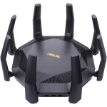 Router Gaming Wireless ASUS RT-AX89X, AX6000, 8x8 Dual-Band, Quad-Core 2.2GHz CPU, 256MB/1GB Flash/RAM, 10G port, SFP+ port, AiProtection Pro, Adaptive QoS, VPN server/client, IPTV, OFDMA, MU-MIMO, Beamforming, Link Aggregation, Port forwarding, AiMesh