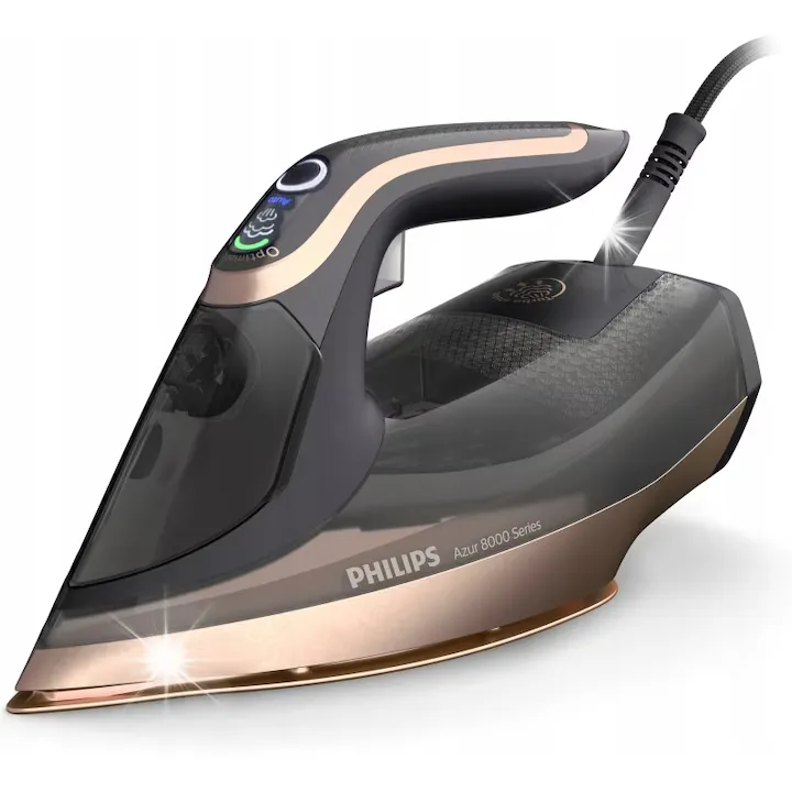 Fier de calcat cu abur Philips Azur 8000, 3000 W, abur continuu 80 g/min, abur puternic 260 g, capacitate rezervor 350 ml