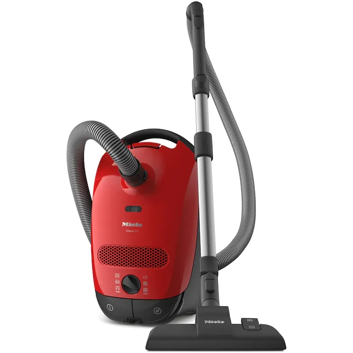 Aspirator cu sac Miele Classic C1 Power Line SBAF5, 800 W, 4.5 l, 79 dB, perie universala, Visiniu