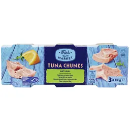 Ton bucati in suc propriu 3x80g