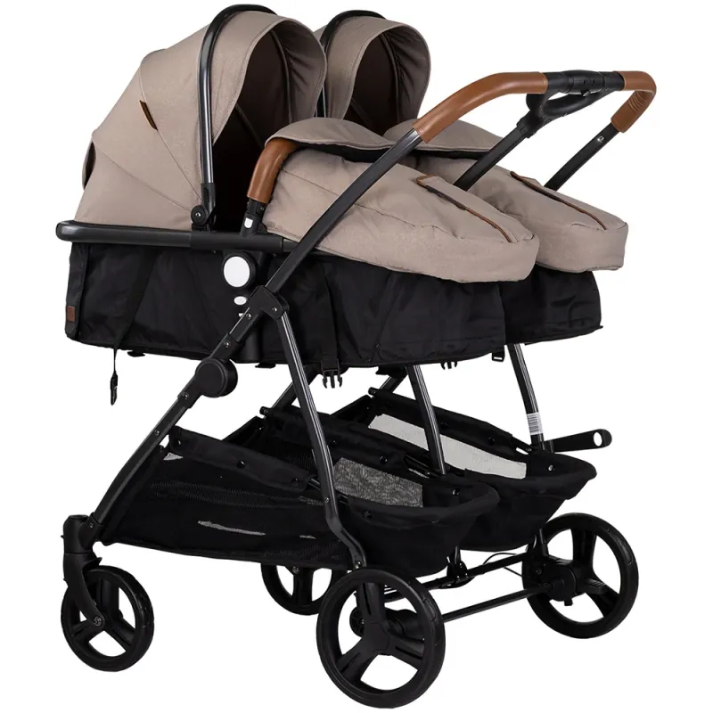 Carucior gemeni Chipolino Duo Smart 2 in 1 tiramisu