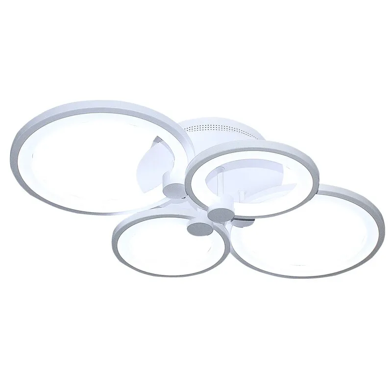 Lustra LED 4 Circle cu Telecomanda, lumina calda/ rece/ lumina naturala si intensitate reglabila 8823-2+2