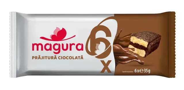 Prajitura cu ciocolata Magura, 6 bucati, 210 g