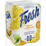 Bere blonda aromatizata fara alcool Fresh Lemon & Orange, 4 x 0.5 l