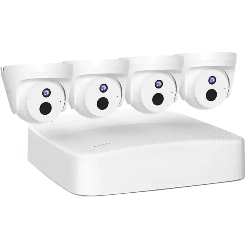 Kit supraveghere video TENDA K4P-4CR, 4 camere, QHD, 4 canale, alb