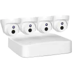 Kit supraveghere video TENDA K4P-4CR, 4 camere, QHD, 4 canale, alb