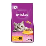 Hrana uscata pentru pisici adulte Whiskas, pui, 1.4 kg