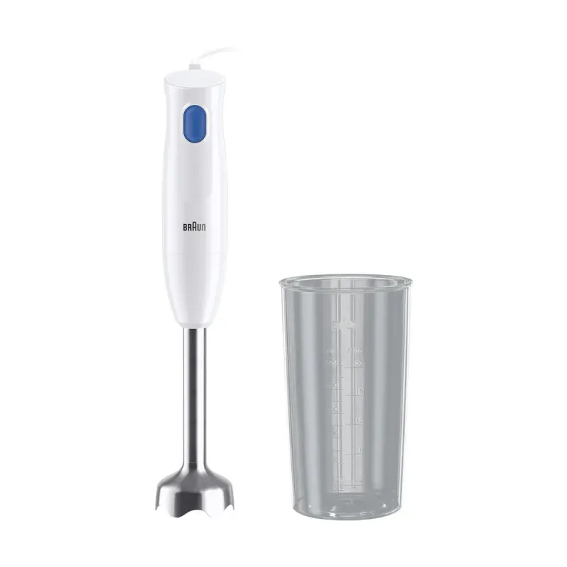 Mixer vertical Braun MQ10.001M, 450W, capacitate vas 0.6 l, alb