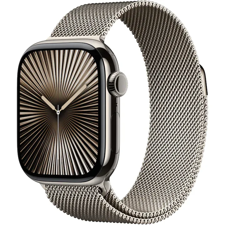 Apple Watch 10, GPS, Cellular, Carcasa Natural Titanium 42mm, Natural Milanese Loop