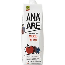 Suc de mere si afine 100% natural 1L