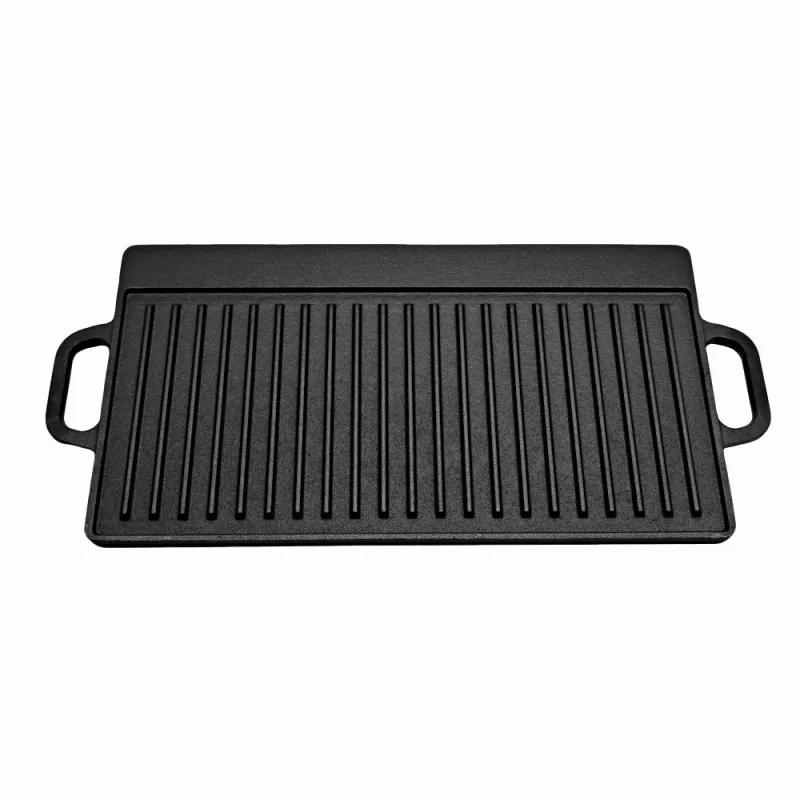Tava pentru gratar MESTERINO KLUGMEISTER KY42, fonta, neagra, 50.5x23x1.5cm