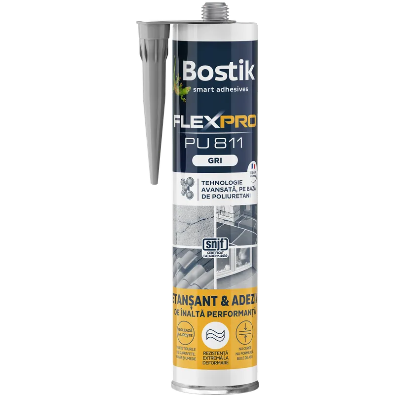 Etansant/adeziv Bostik FlexPro PU811, 300 ml, Gri