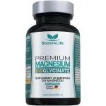 Magneziu Bisglicinat / Glicinat PREMIUM, Boost4Life, 60 capsule vegane, 815mg/magneziu bisglicinat