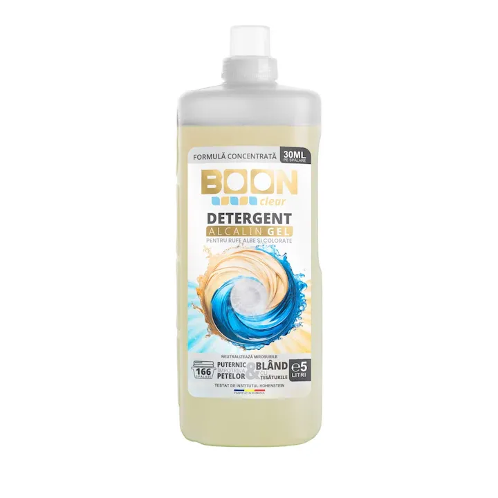 Detergent de rufe lichid BOON Clear, 166 spalari, 5L