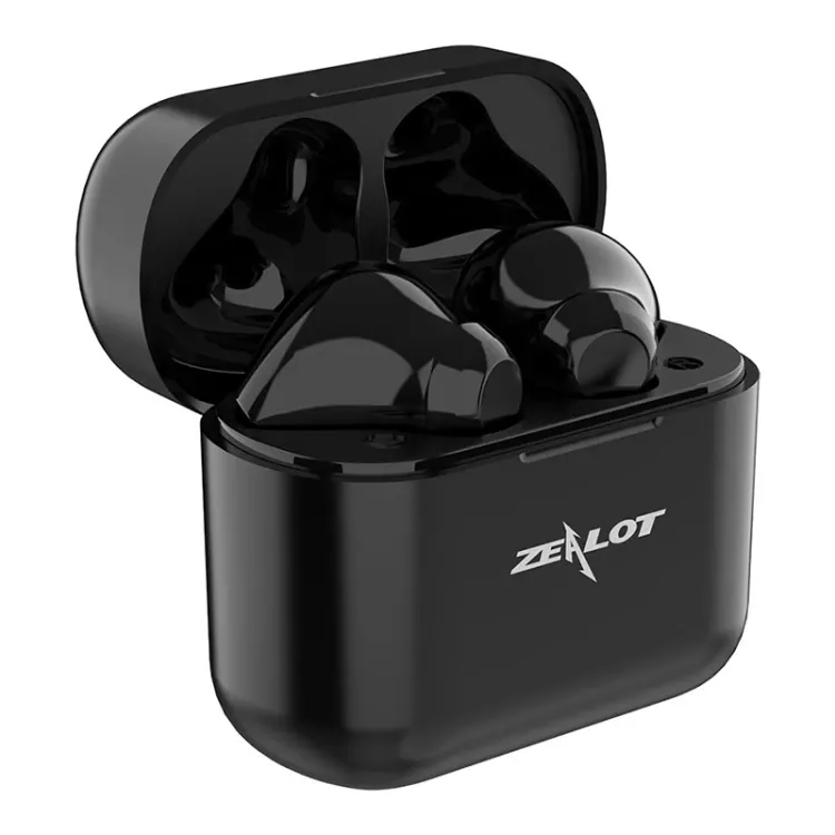 Casti Bluetooth wireless, ZEALOT T3, TWS, sunet stereo imbunatatit si clar, operatiune tactila convenabila, tehnologie Bluetooth V5.0, Negru