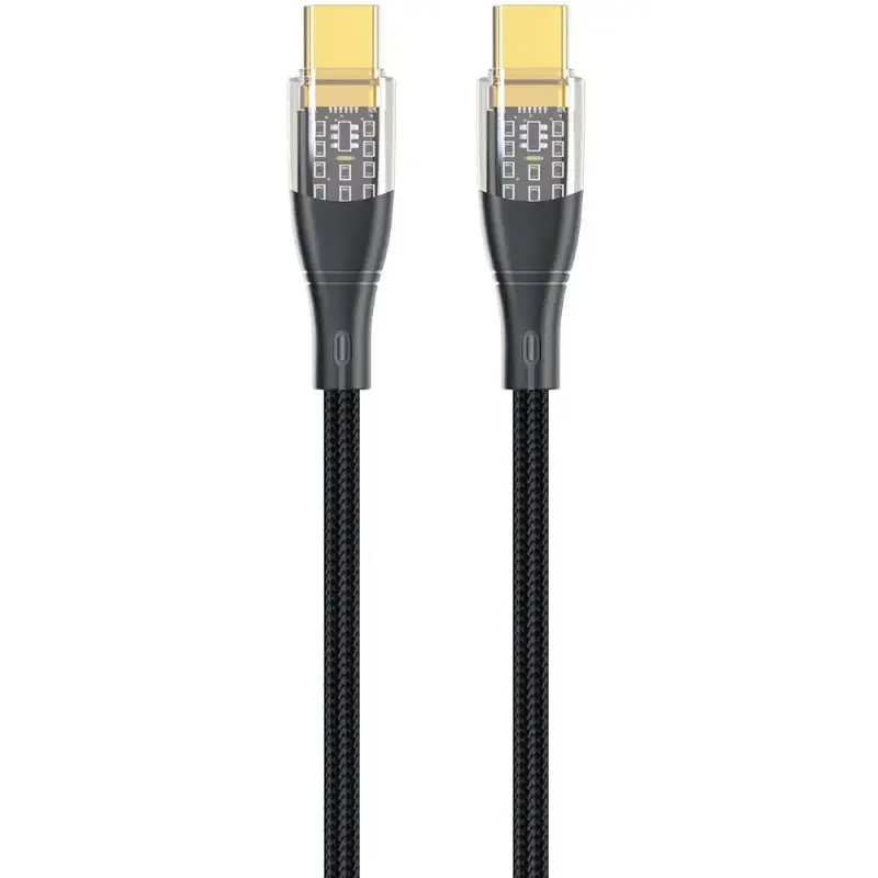 Cablu date Myria MY9099, USB-C - USB-C, 1m, negru