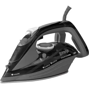 Fier de calcat GORENJE SIH2600BKG, 2600W, 95g/min, 350ml, talpa ceramica, negru