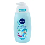 Gel de dus si sampon Nivea 2in1, pentru copii, parfum de mar, 0.5 l