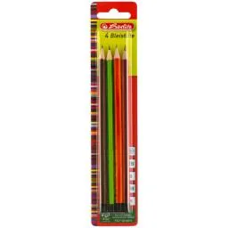 Creion scolare asortate, mina grafit, 4 bucati