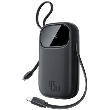Baterie externa Baseus EnerFill FC31 Qpow 3, USB-C/Lightning Cabluri, 20000mAh, 45W, Digital Display Cosmic Black