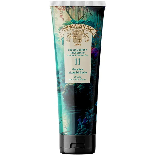Gel de dus parfumat Campagnia delle Indie 11 Orhidee si Lemn de cedru, 250 ml