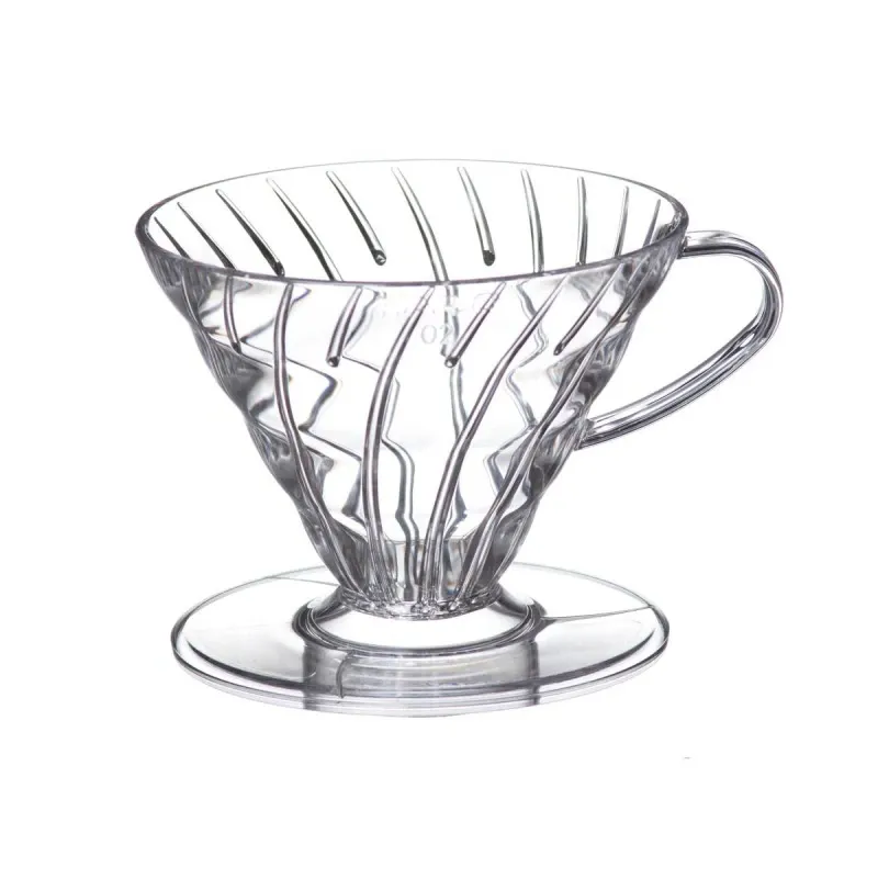 Accesoriu filtrare cafea, Dripper Hario, V-60 - 02, din plastic termorezistent