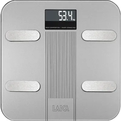Cantar corporal Smart LAICA Body Composition PS7005, 180 kg, Wi-Fi, sticla securizata, argintiu