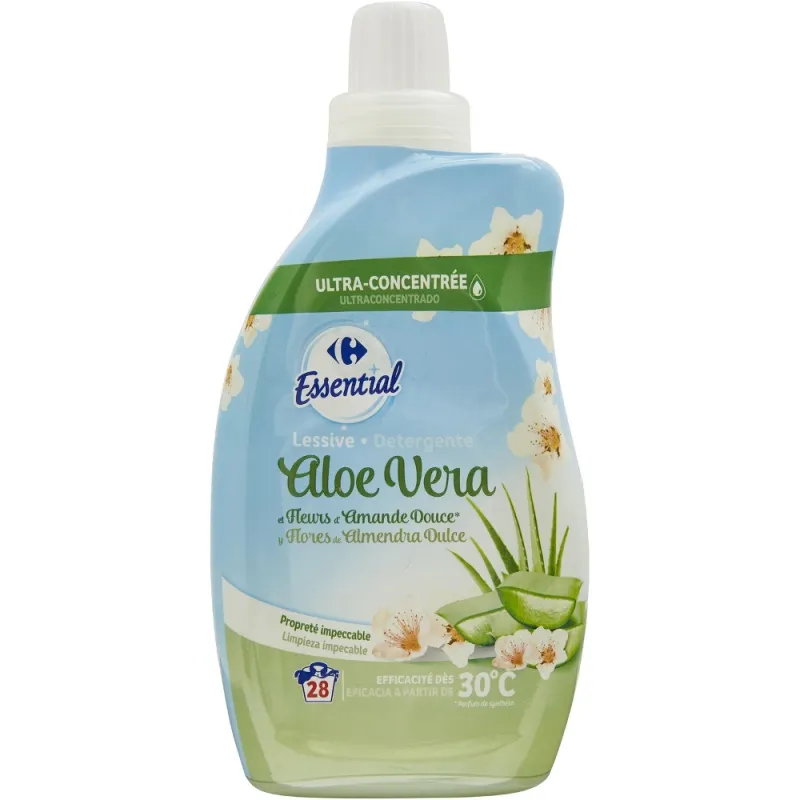 Detergent lichid cu aloe vera si flori de migdal dulce Carrefour Essential, 1L