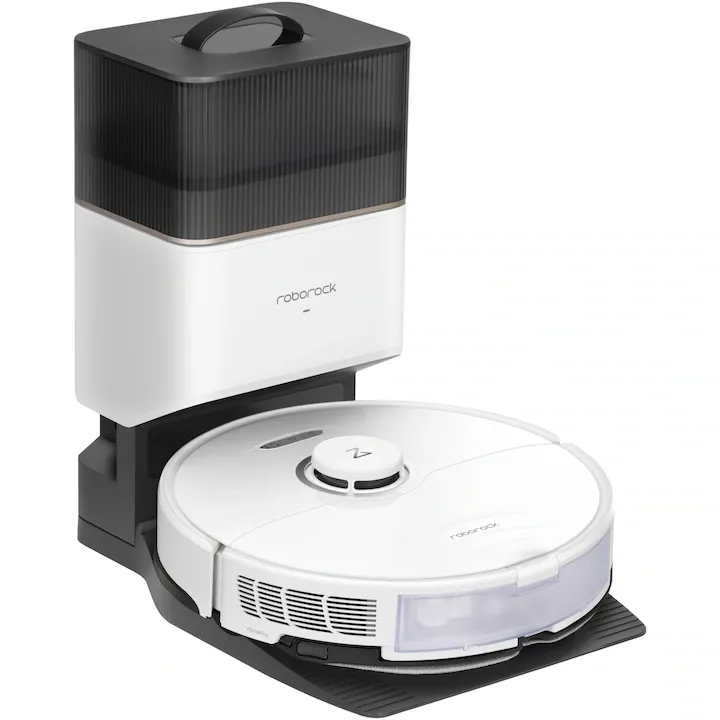 Robot de aspirare Roborock S8 Plus, S8P02-00, aspirator si mop, 5200 mAh, 6000Pa, recipient praf 350 ml, 4 senzori, 4 harti, 69W, 180 min autonomie, alb