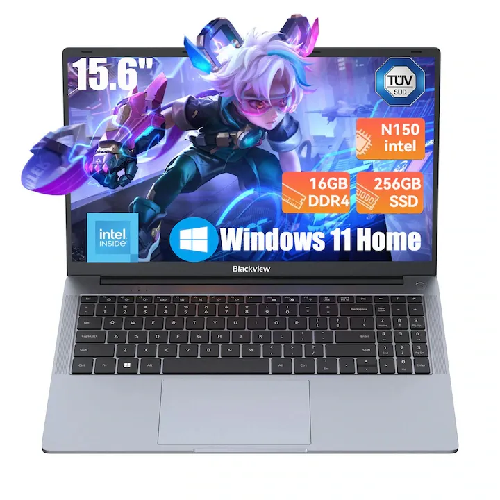 Blackview Acebook 6, 16GB DDR4 256GB SSD, Intel N150 3.6GHz/ Intel UHD Graphics, Win11 Home, 38Wh, 15.6" FHD+, HDMI 2.0, Bluetooth 5.0, USB 3.0, WLAN 5G, Gri