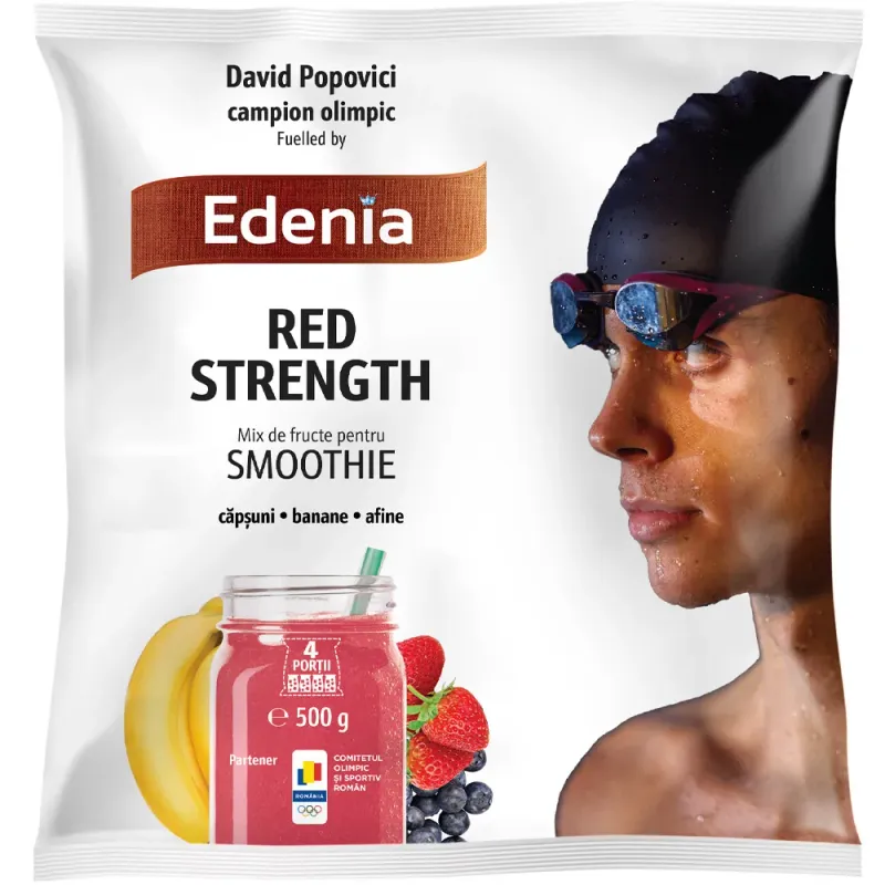 Mix de fructe pentru smoothie Red Strength Edenia, 500g Pret avantajos | Auchan.ro