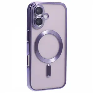Husa compatibila cu Samsung Galaxy A05, ALC MOBILE, pentru telefon mobil cu protectie pentru camera, Tehnologie MagSafe, rezistenta la socuri, contur Mov