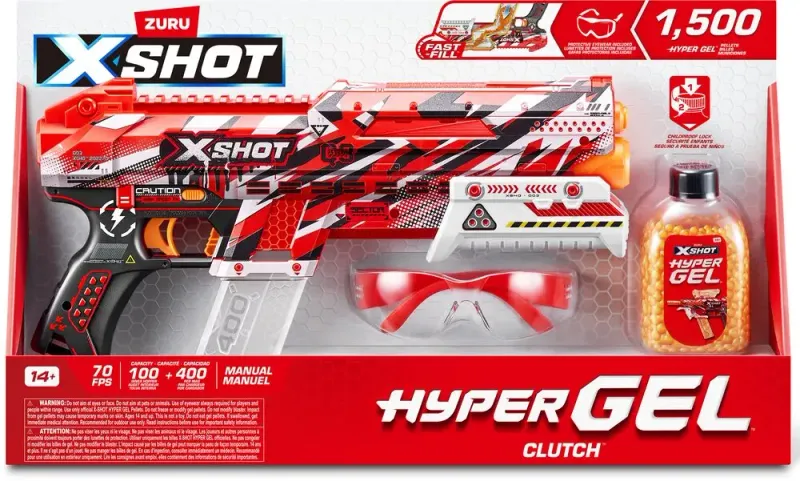Blaster XSHOT Zuru Hyper Gel, si ochelari, 1.500 bile