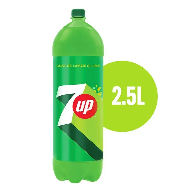 Bautura carbogazoasa 7 UP cu gust de lamaie si lime, 2.5 l
