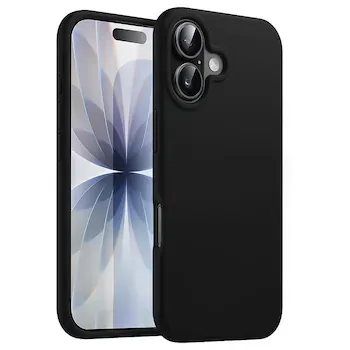 Husa CASEY STUDIOS™ pentru Apple iPhone 17, Soft Silicone Premium, Microfibra in Interior, de Protectie, Ultra Slim, pentru Incarcare Wireless, Margini Ridicate pentru Protectia Ecranului si a Camerelor, Negru