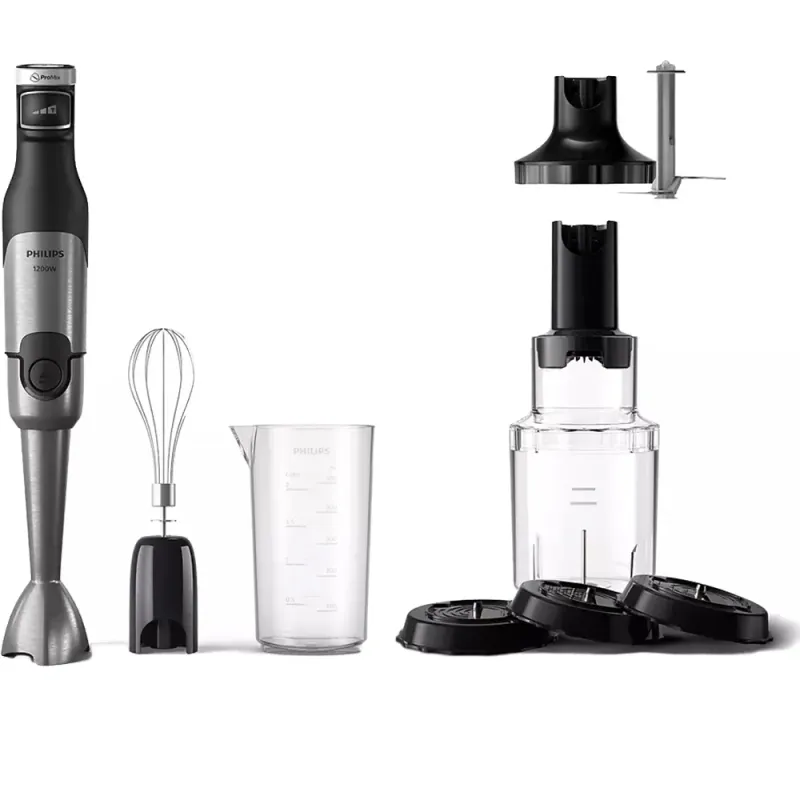 Mixer vertical PHILIPS Seria 5000 HR2684/00, 0.7l, 1200W, 2 trepte viteza, negru-argintiu