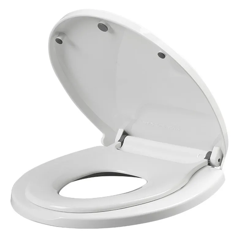 Capac WC Cu Reductie Copii, Zggzerg, O -Tip, Cu balamale metalice, Inchidere lenta, Silentio, Inel de scaun mic detasabil, Usor de instalat si curatat, Design umanizat, Puternic si robust, PP, 36.5 x 41cm, Alb