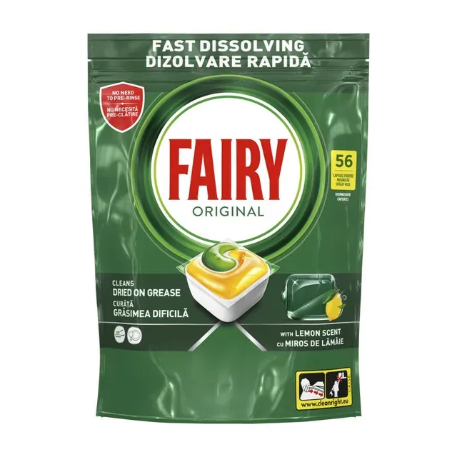 Capsule pentru masina de spalat vase Fairy Original, 56 bucati