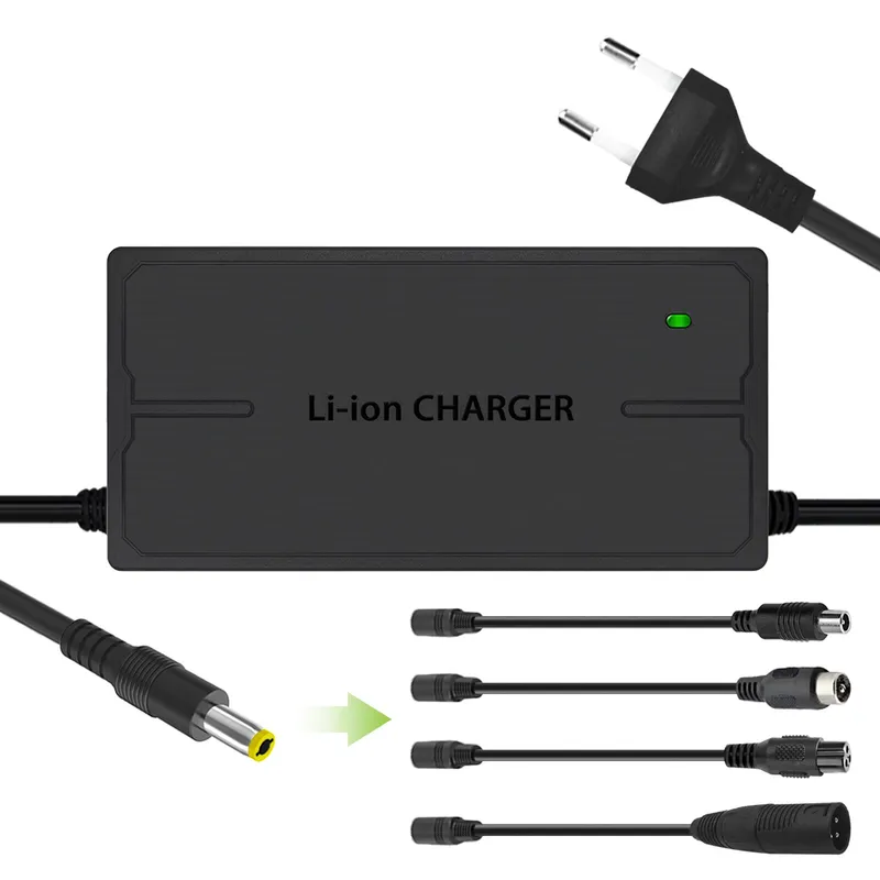 QintrumIoT Li-ion Charger 54.6V 3A, incarcator rapid, cu multi conectori, pentru baterie Li-ion 13S 48V