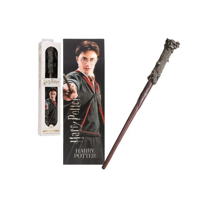 Bagheta Harry Potter - Harry Potter V2 30cm Originala + Semn de carte, Multicolor