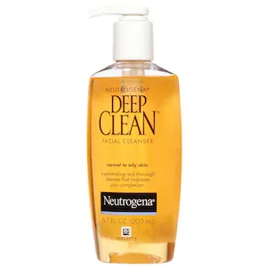 Gel de Curatare, Neutrogena, Deep Clean, pentru o Curatare in Profunzime, Impotriva Sebumului, pentru Ten Normal-Gras, Fara Alcool, 200ml