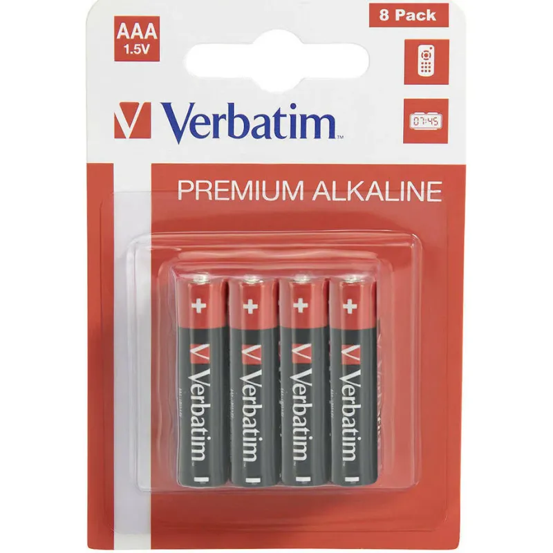 Baterii Verbatim, Alkaline, AAA, 8 buc