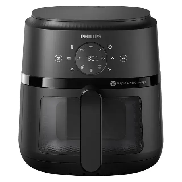 Friteuza Philips NA220/00, 1500W, capacitate 4.2 l, 9 programe, negru