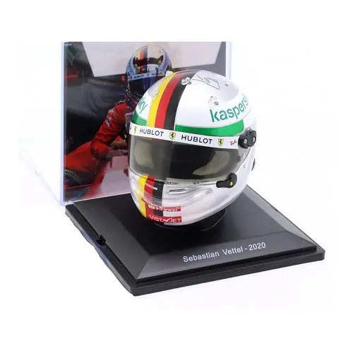 Macheta Casca Sebastian Vettel 2020 cu vitrina plexiglass - 1/5 Spark