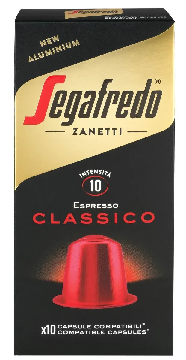 Capsule cafea Segafredo Classico, compatibile Nespresso, 10 capsule