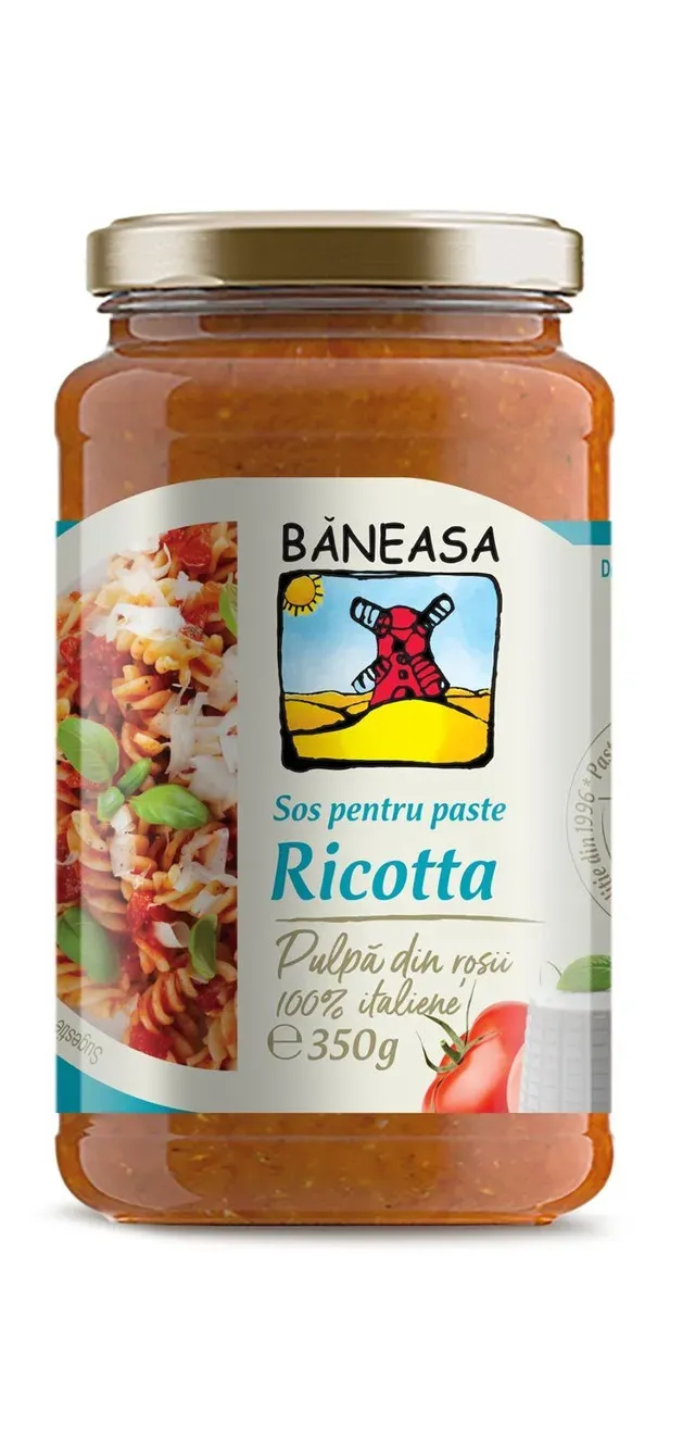 Sos pentru paste Baneasa Ricotta, 350 g Sos pentru paste Baneasa Ricotta, 350 g