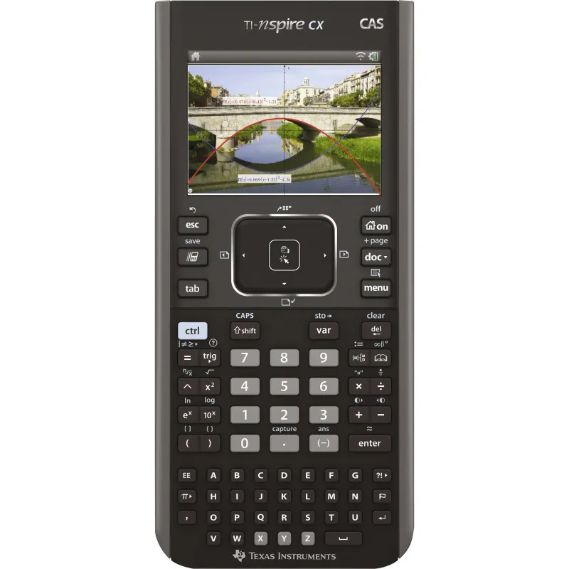 Calculator grafic Texas Instruments TI-Nspire CX CAS, negru, 1 baterie, 210g